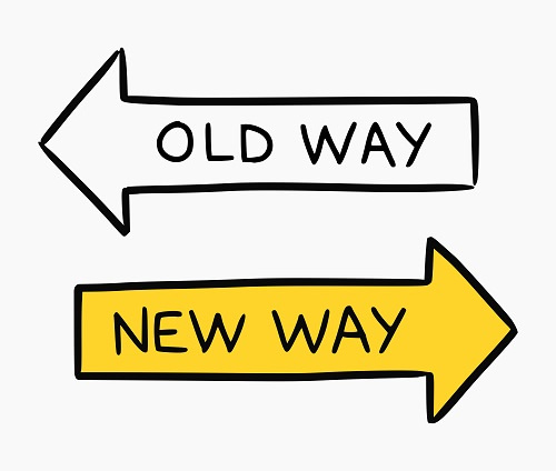 Old Way New Way Arrows Image